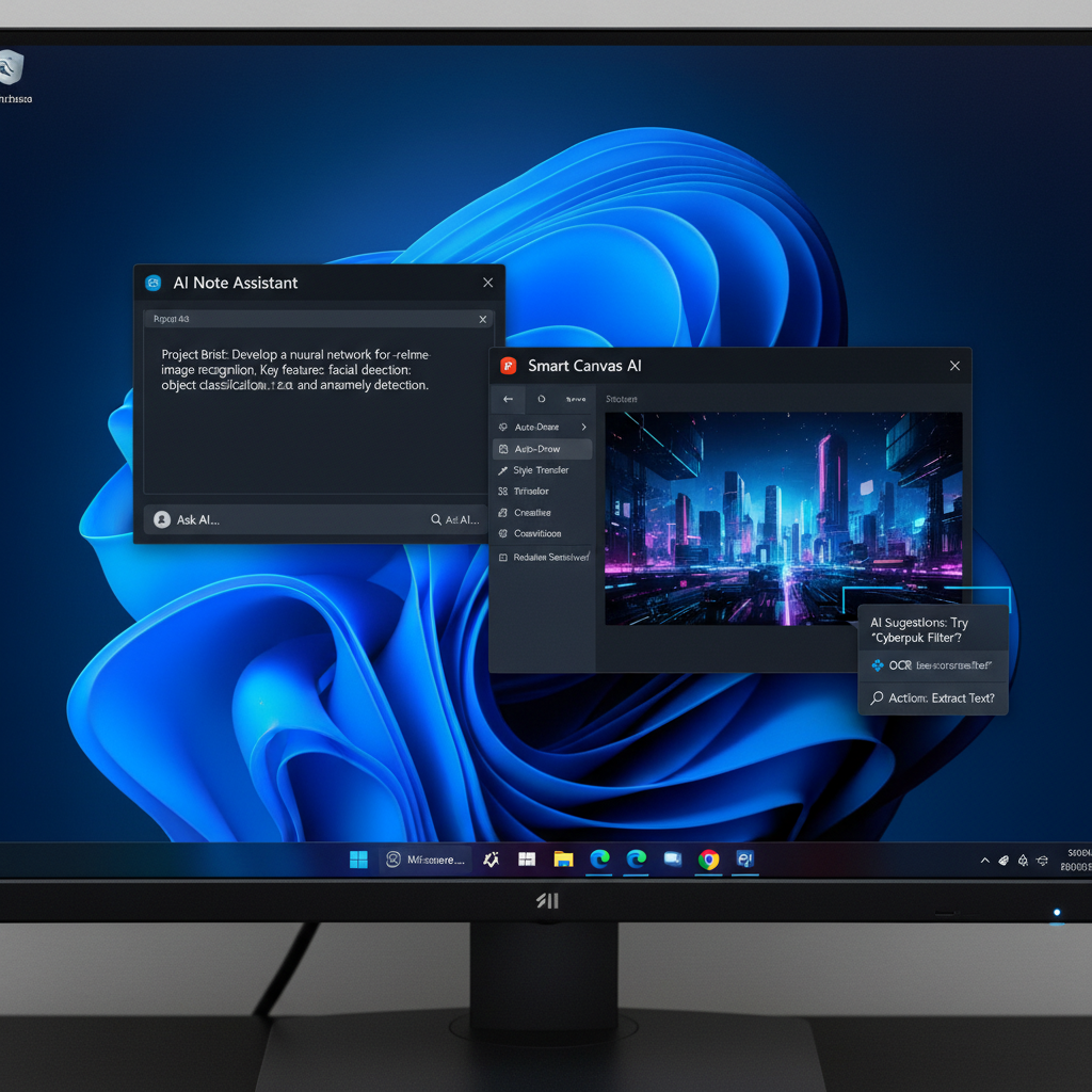 Windows Insiders Alert: AI Features Land in Notepad, Paint, Snipping Tool