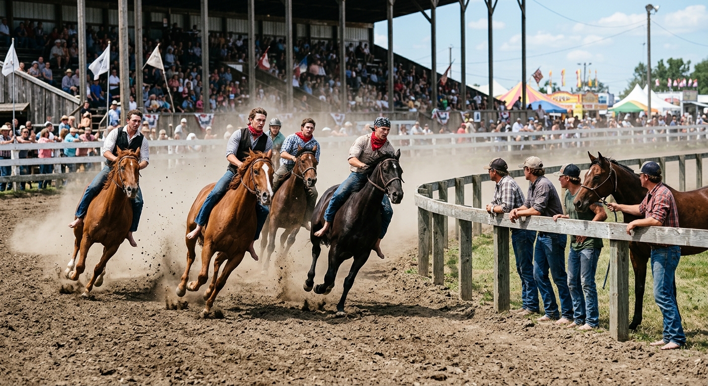 Indian Relay Races Thrill Crowds at Eastern Idaho State Fair with Dramatic Finishes